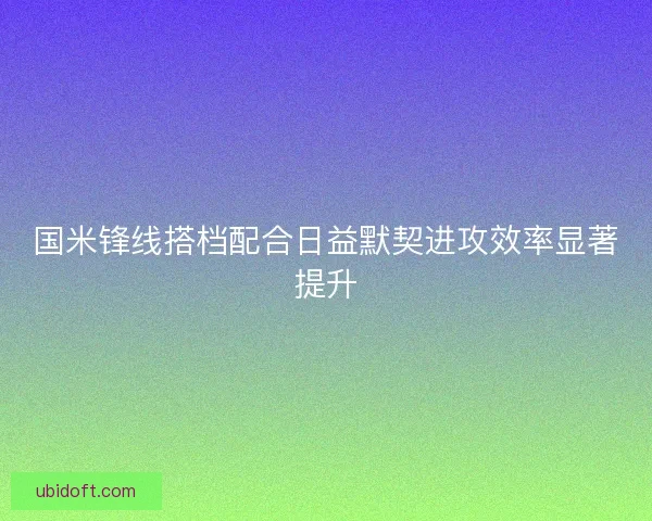 国米锋线搭档配合日益默契进攻效率显著提升